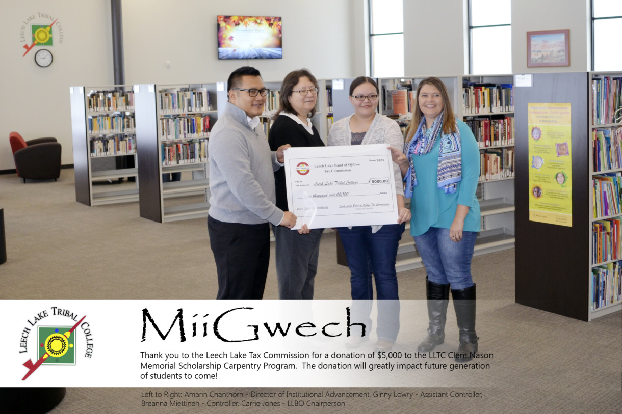 Leech Lake Tax Commission donates $5,000 to the Clem Nason Memorial Scholarship Fund - blog post image 